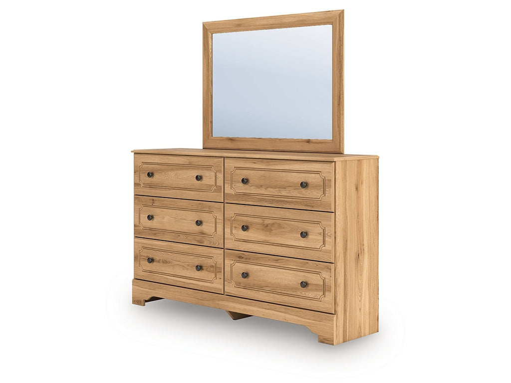 Aleaport Warm Brown Dresser and Mirror