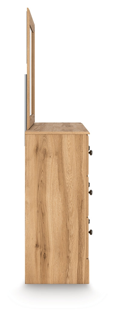 Aleaport Warm Brown Dresser and Mirror