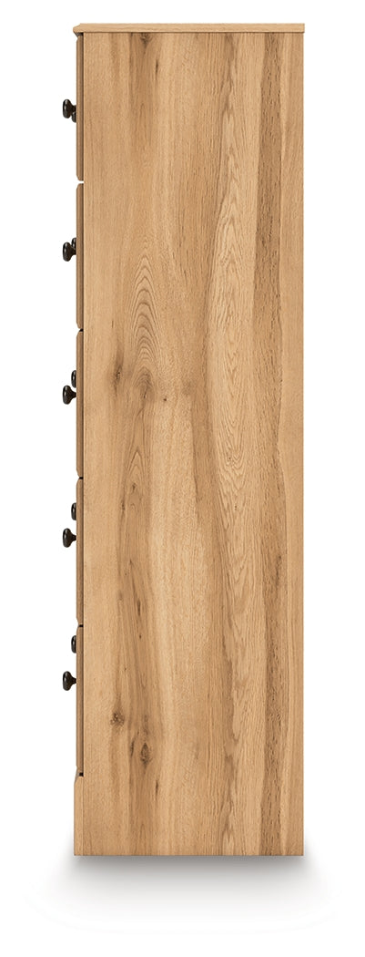 Aleaport Warm Brown Five Drawer Chest