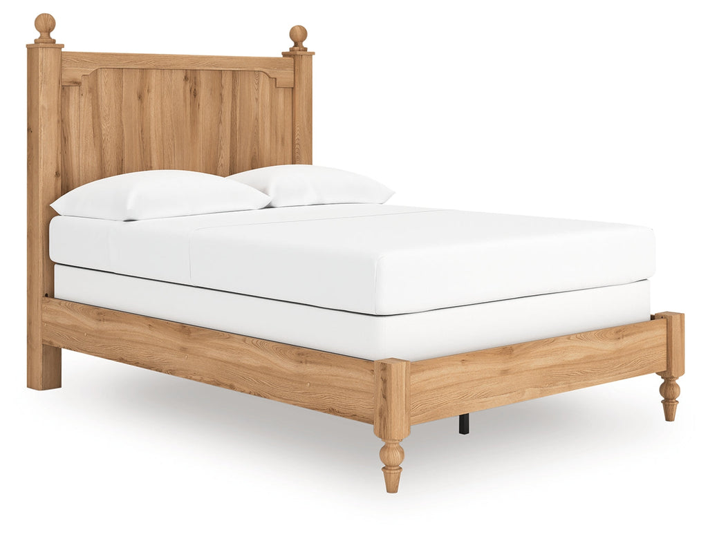 Aleaport Warm Brown Full Panel Bed, Dresser and Mirror