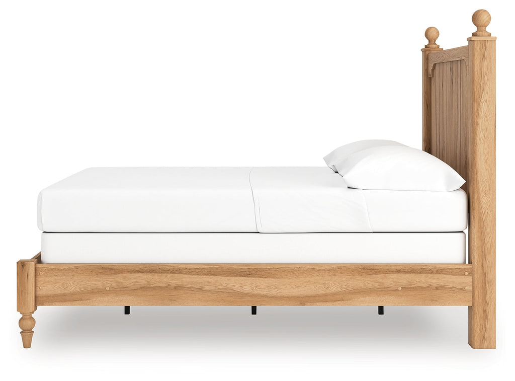 Aleaport Warm Brown Full Panel Bed, Dresser and Mirror