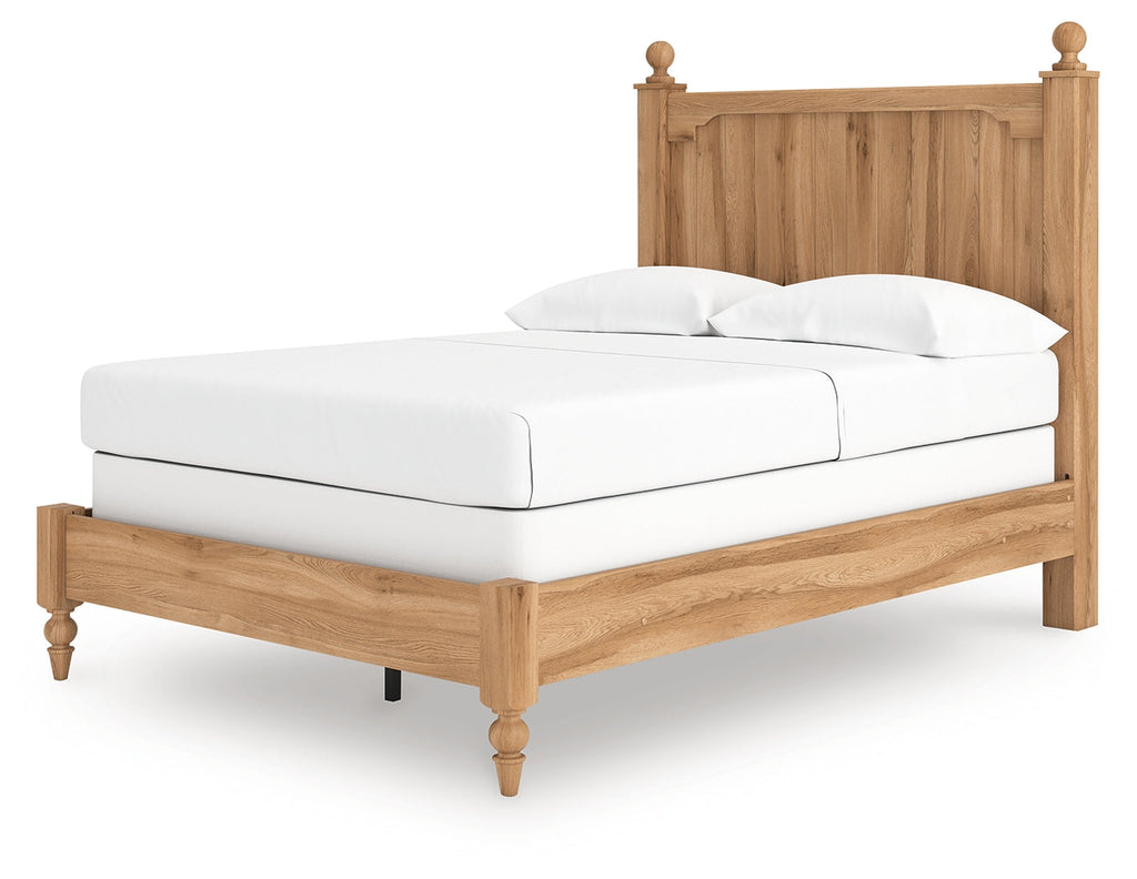 Aleaport Warm Brown Full Panel Bed, Dresser and Mirror