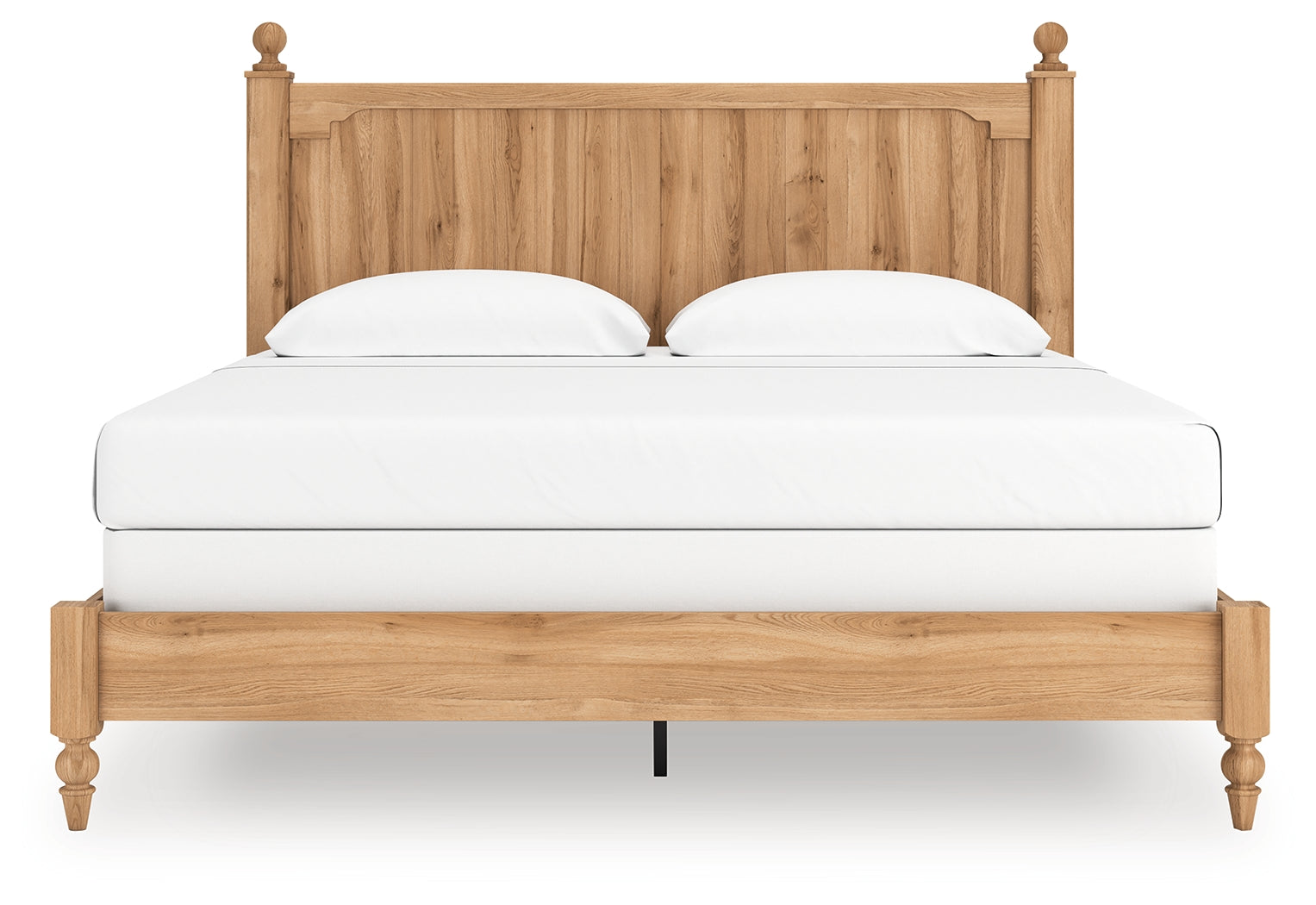 Aleaport Warm King Panel Bed, Dresser, Mirror and Nightstand, Brown