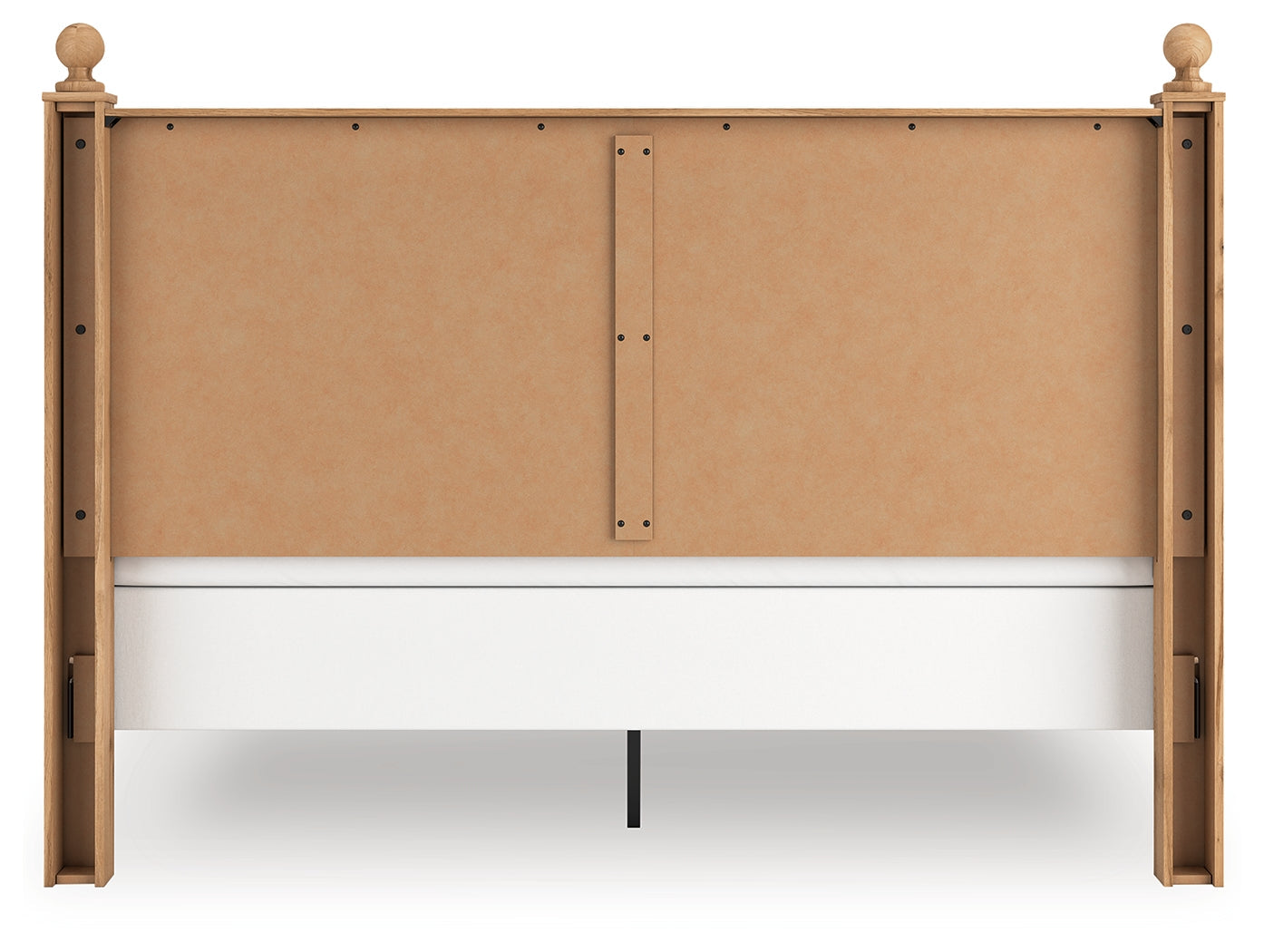 Aleaport Warm King Panel Bed, Dresser, Mirror and Nightstand, Brown