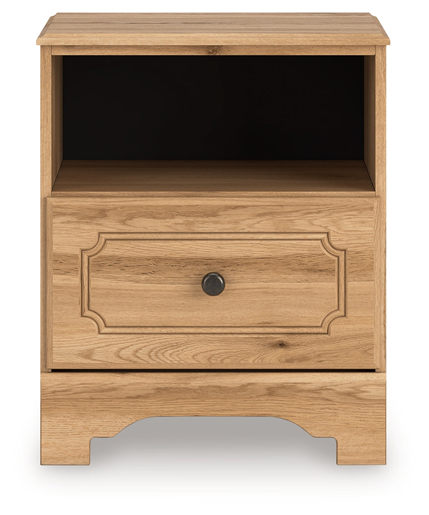 Aleaport Warm Brown One Drawer Night Stand