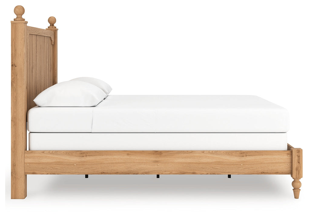 Aleaport Warm Brown Queen Panel Bed