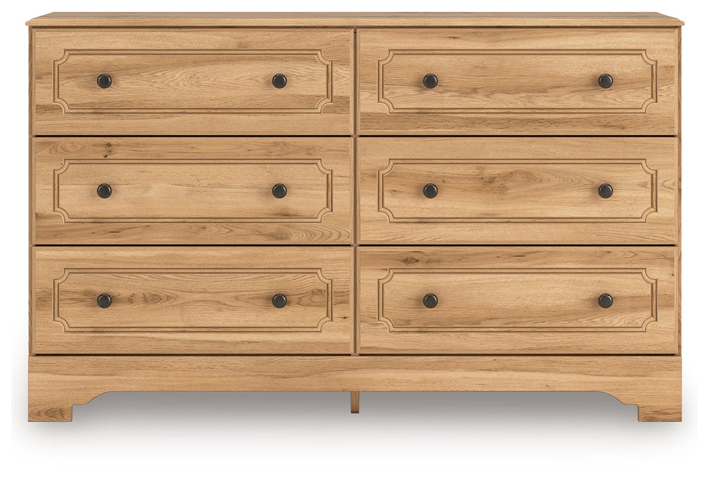 Aleaport Warm Brown Six Drawer Dresser