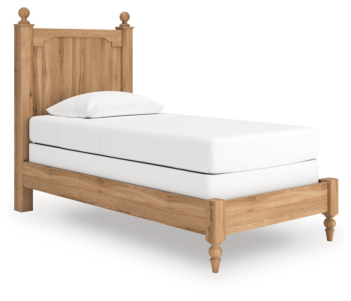 Aleaport Warm Brown Twin Panel Bed, Dresser and Mirror
