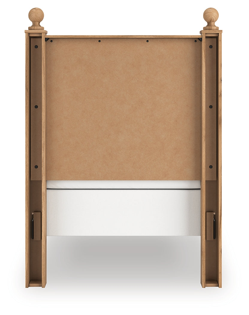 Aleaport Warm Brown Twin Panel Bed, Dresser and Mirror