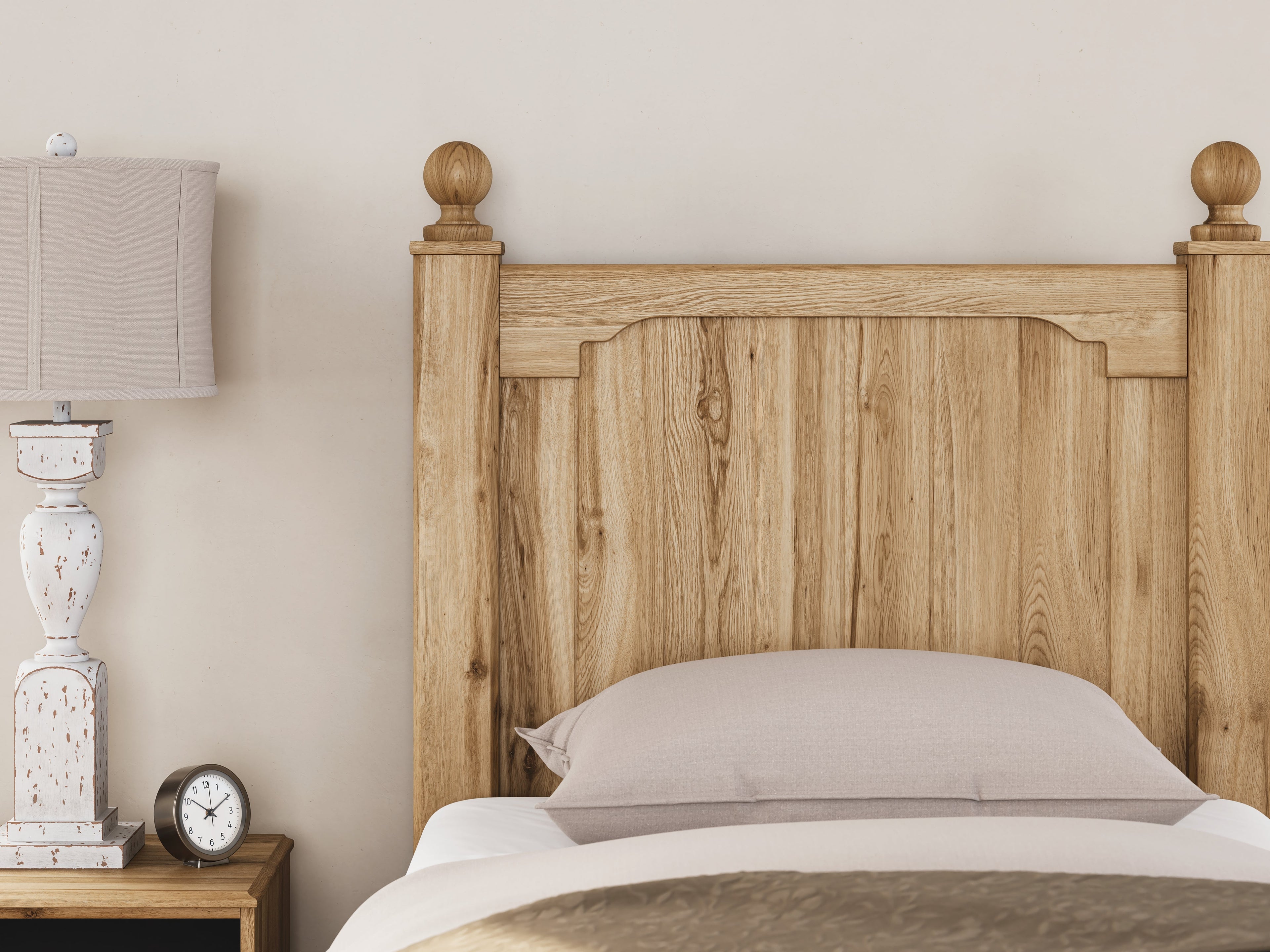Aleaport Warm Brown Twin Panel Bed, Dresser and Mirror
