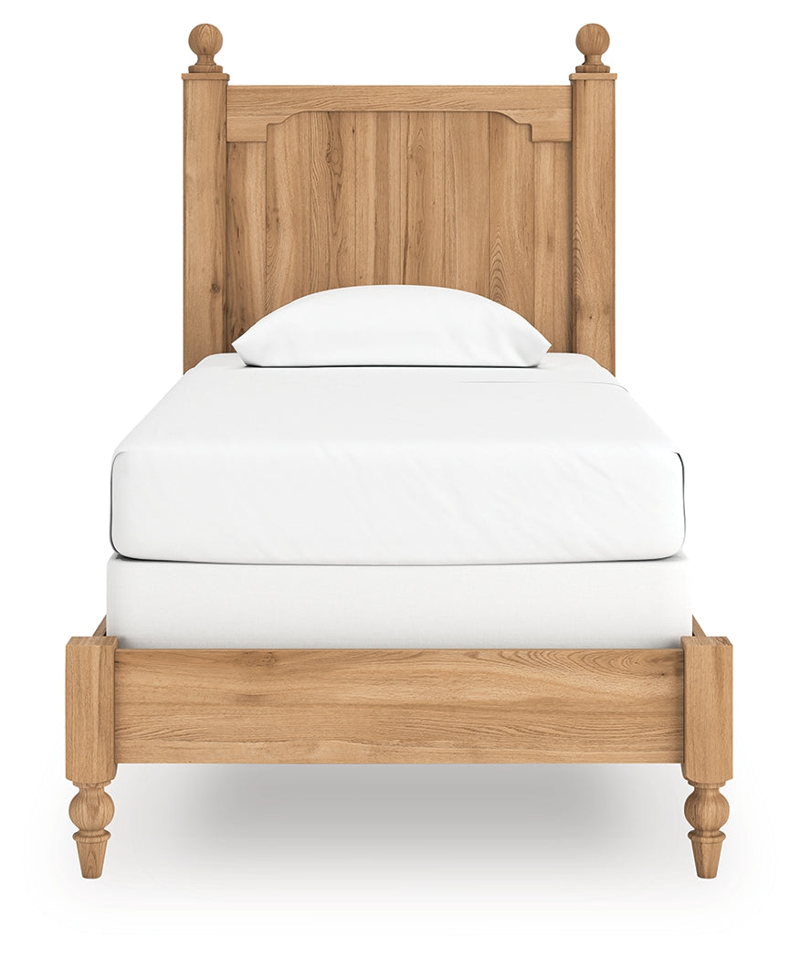 Aleaport Warm Brown Twin Panel Bed