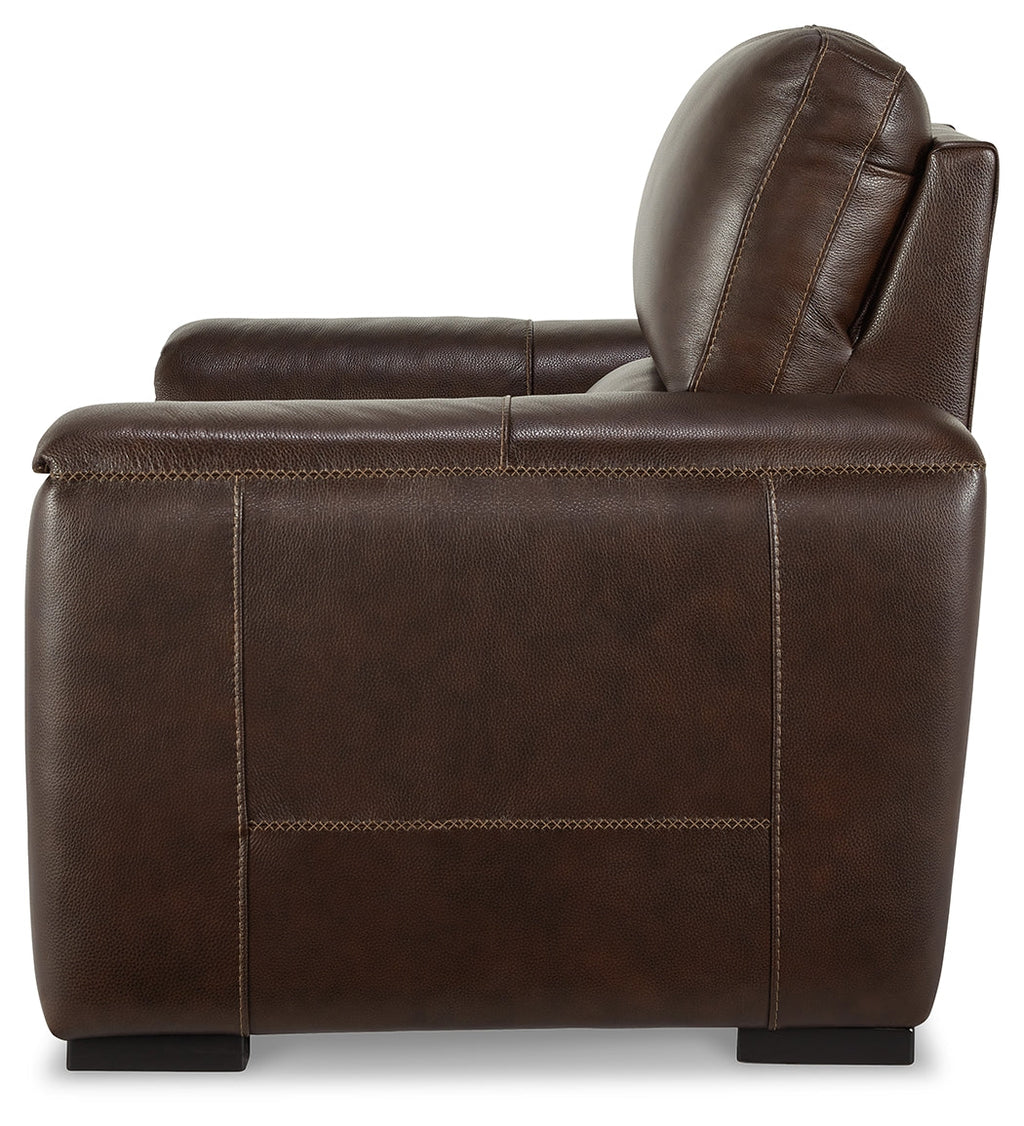 Alessandro Walnut Leather-match Power Recliner