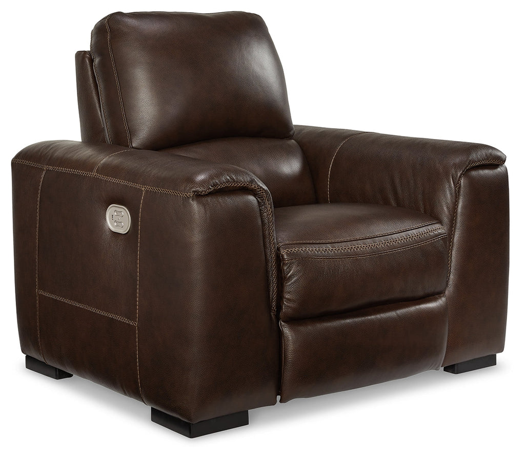 Alessandro Walnut Leather-match Power Recliner