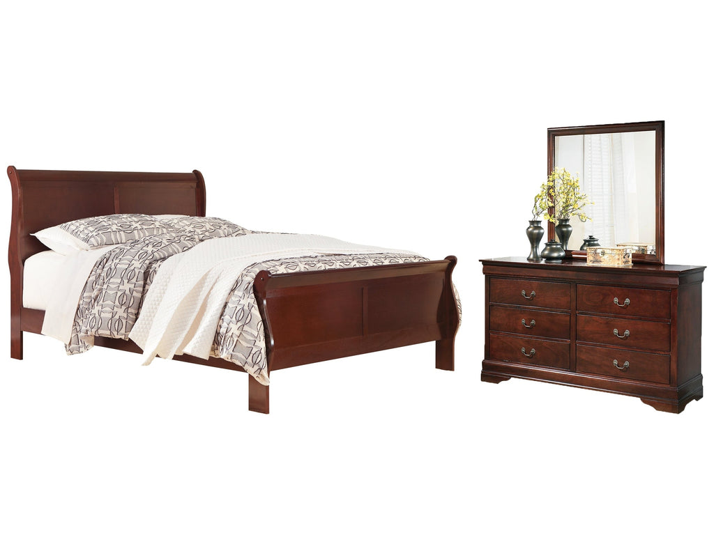 Alisdair California King Sleigh Bedroom Set with Dresser and Mirror