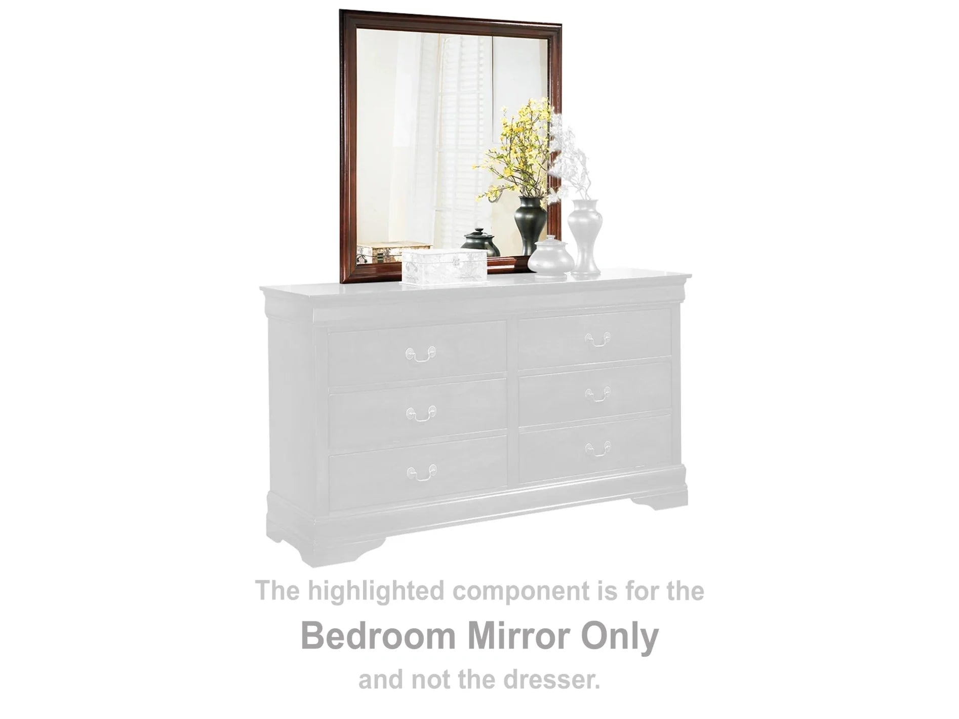 Alisdair Reddish Brown Bedroom Mirror