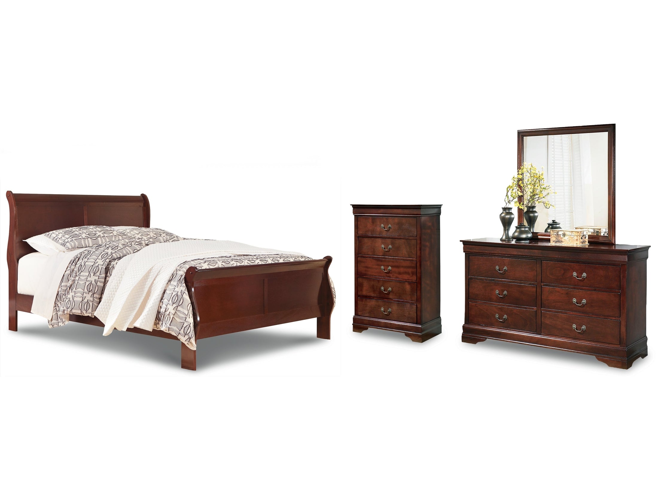 Alisdair Reddish Queen Sleigh Bedroom Set, Brown