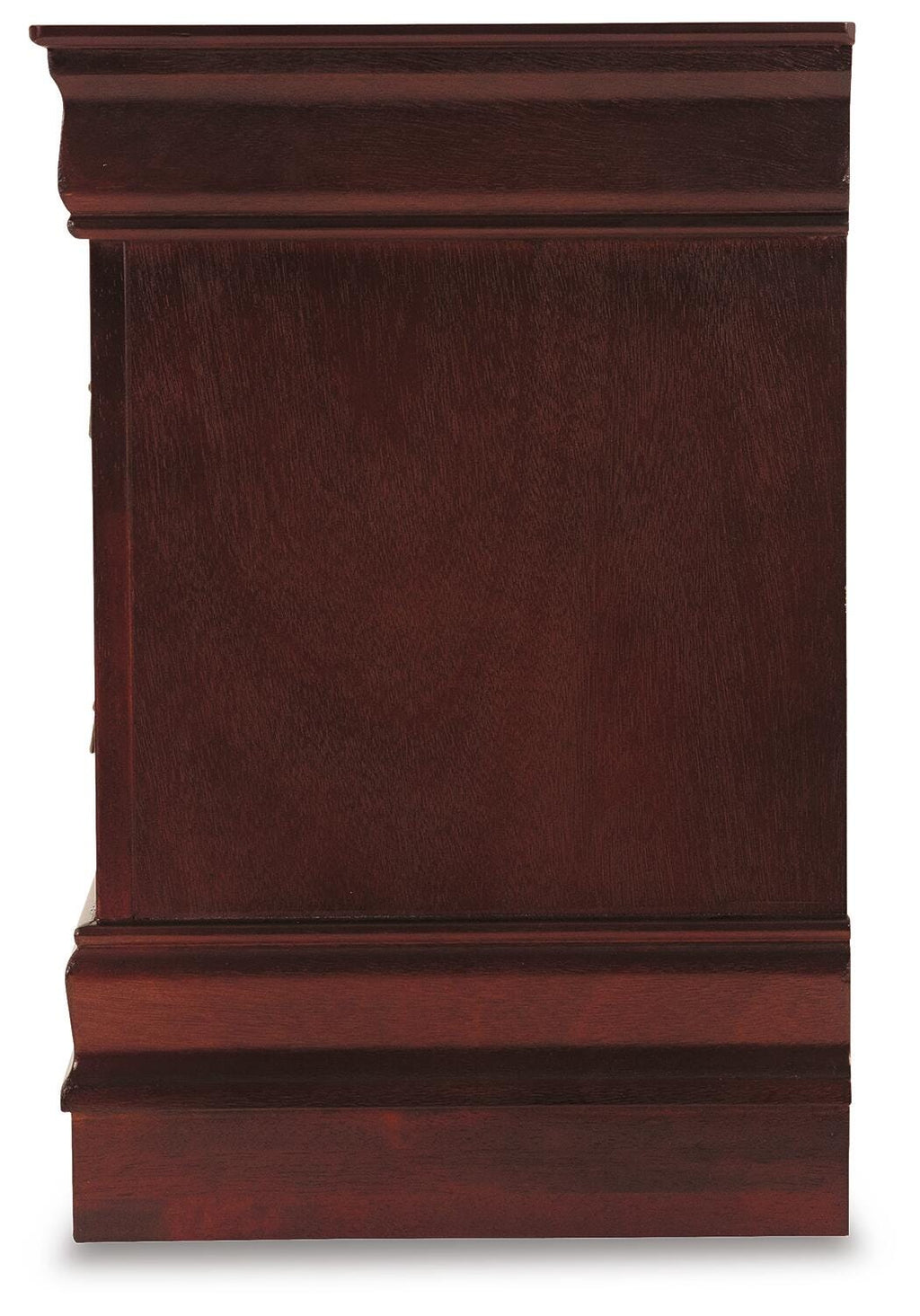 Alisdair Reddish Twin Sleigh Bed, Dresser, Mirror and Nightstand, Brown