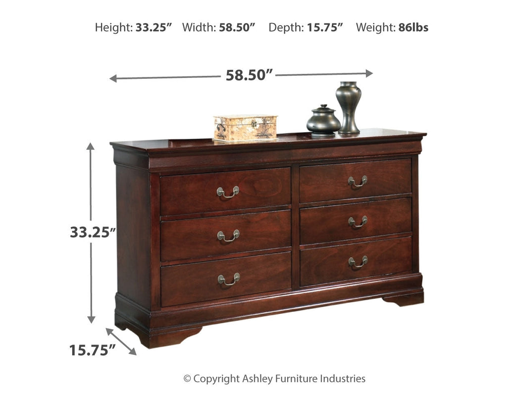 Alisdair Reddish Twin Sleigh Bedroom Set, Brown