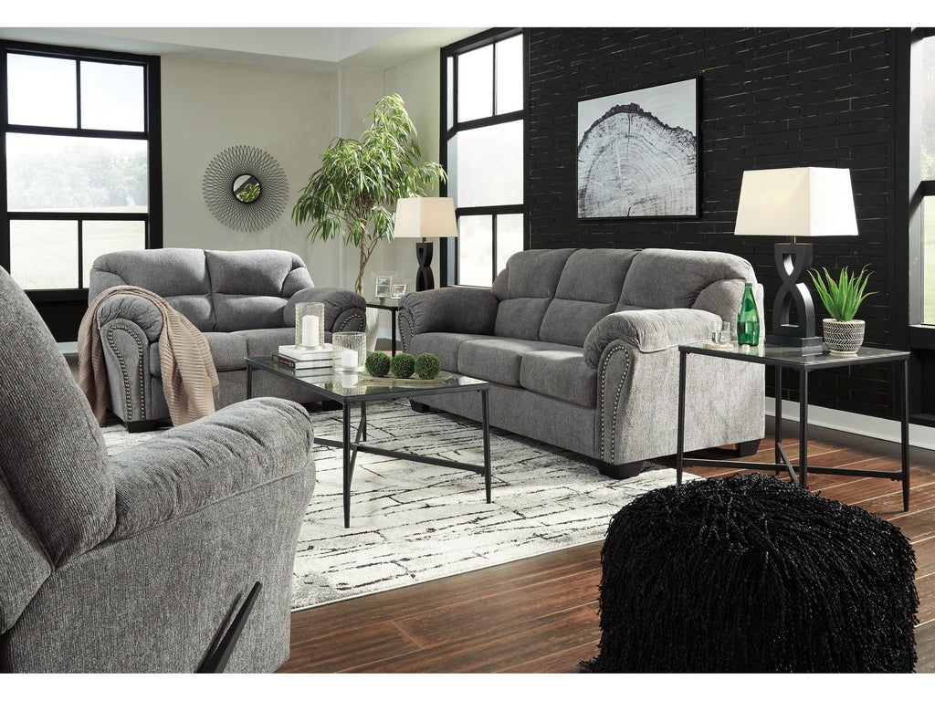 Allmaxx Pewter Sofa, Loveseat and Recliner