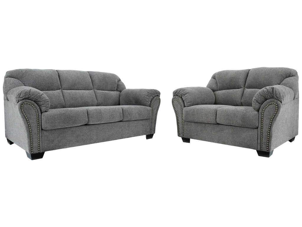 Allmaxx Pewter Sofa and Loveseat