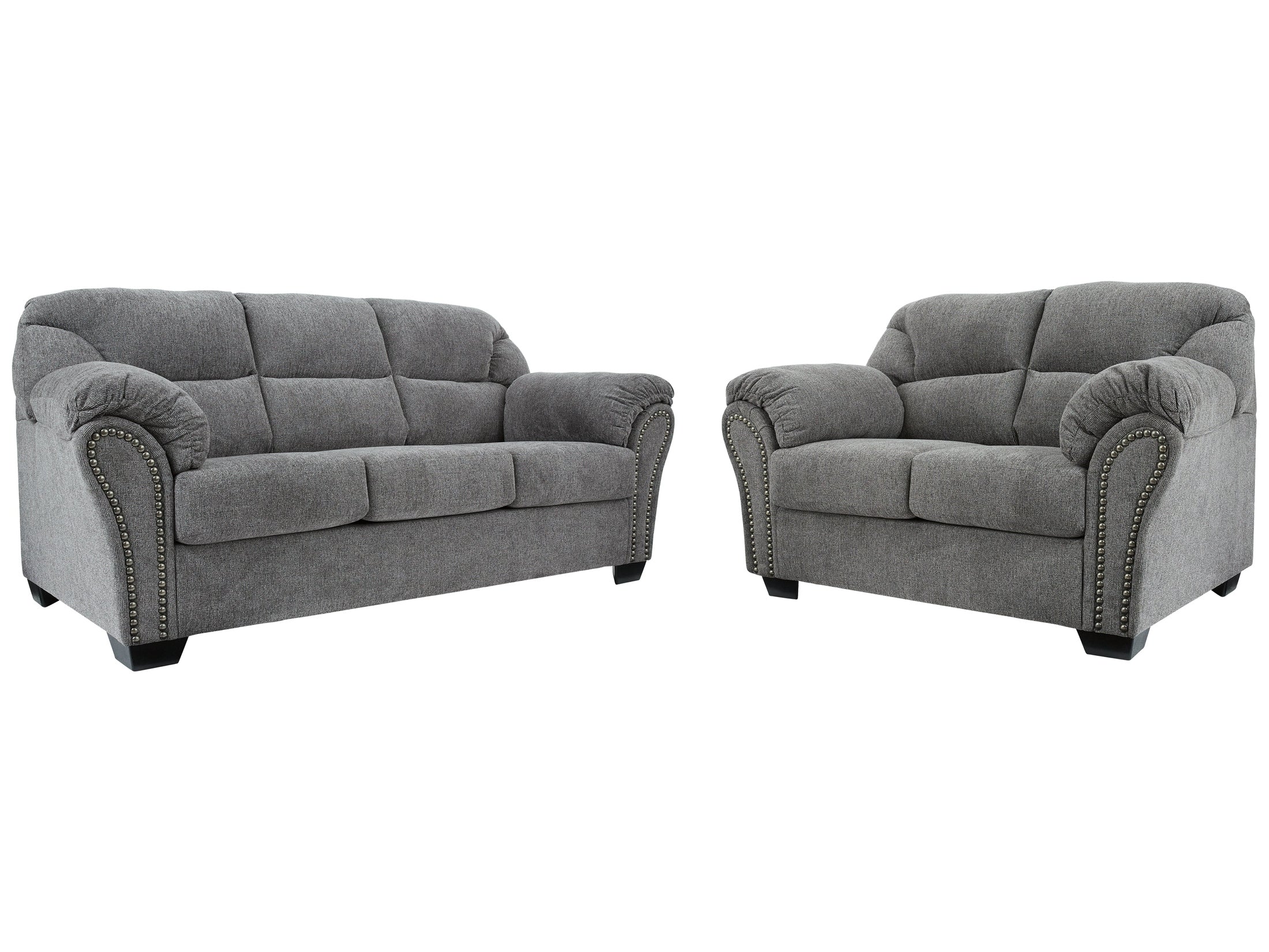 Allmaxx Pewter Sofa and Loveseat