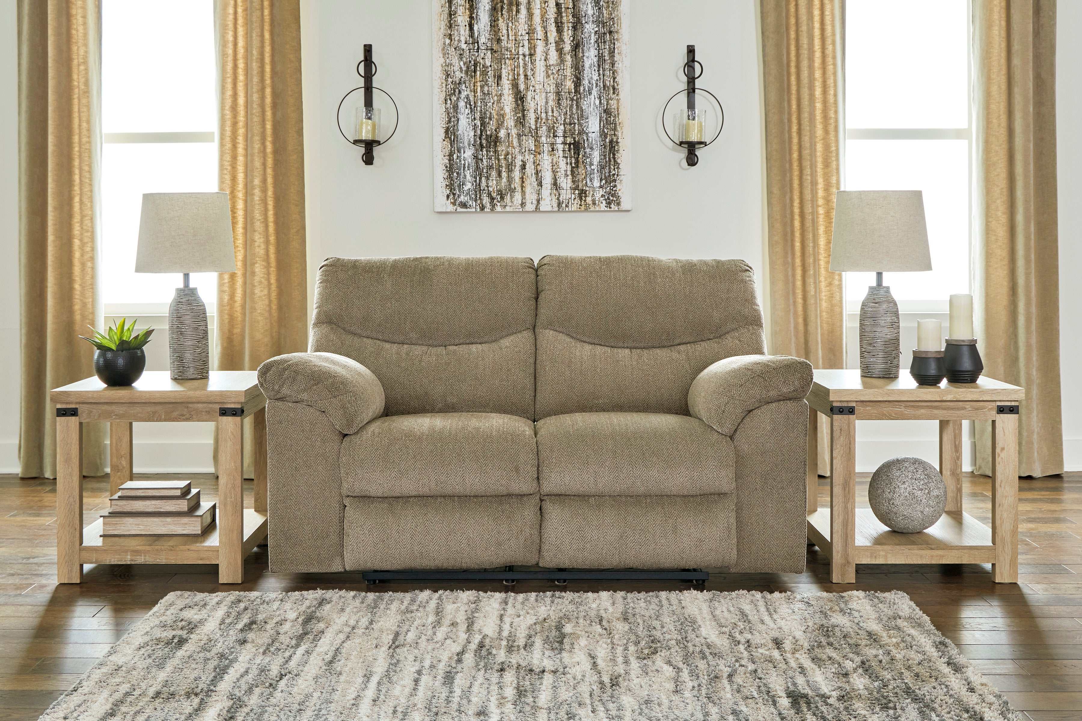 Alphons Manual Reclining Sofa & Loveseat Set