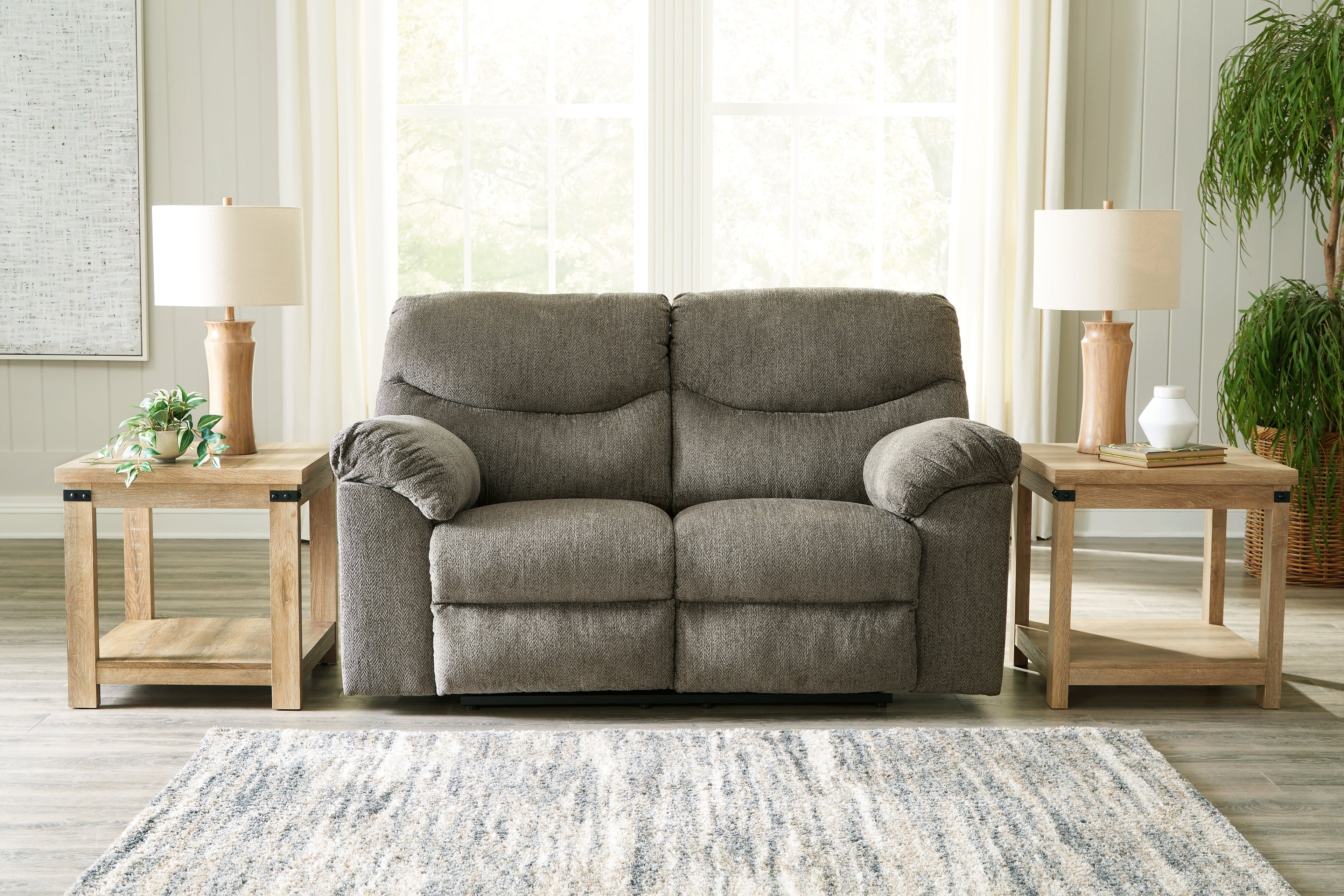 Alphons Putty Reclining Loveseats (Set of 2)