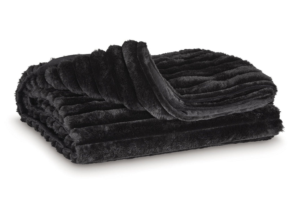 Alsonwell Black Throw (Lightweight Plush)