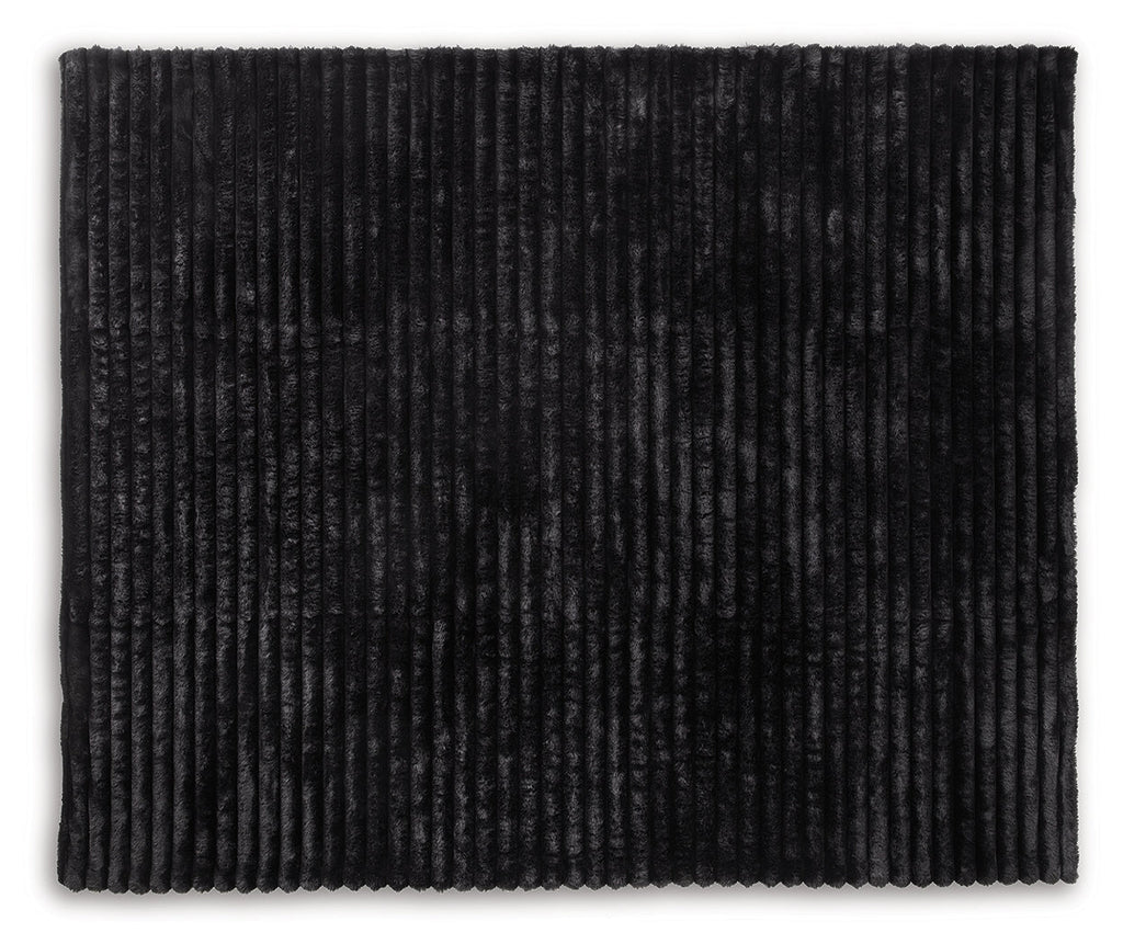 Alsonwell Black Throw (Lightweight Plush)