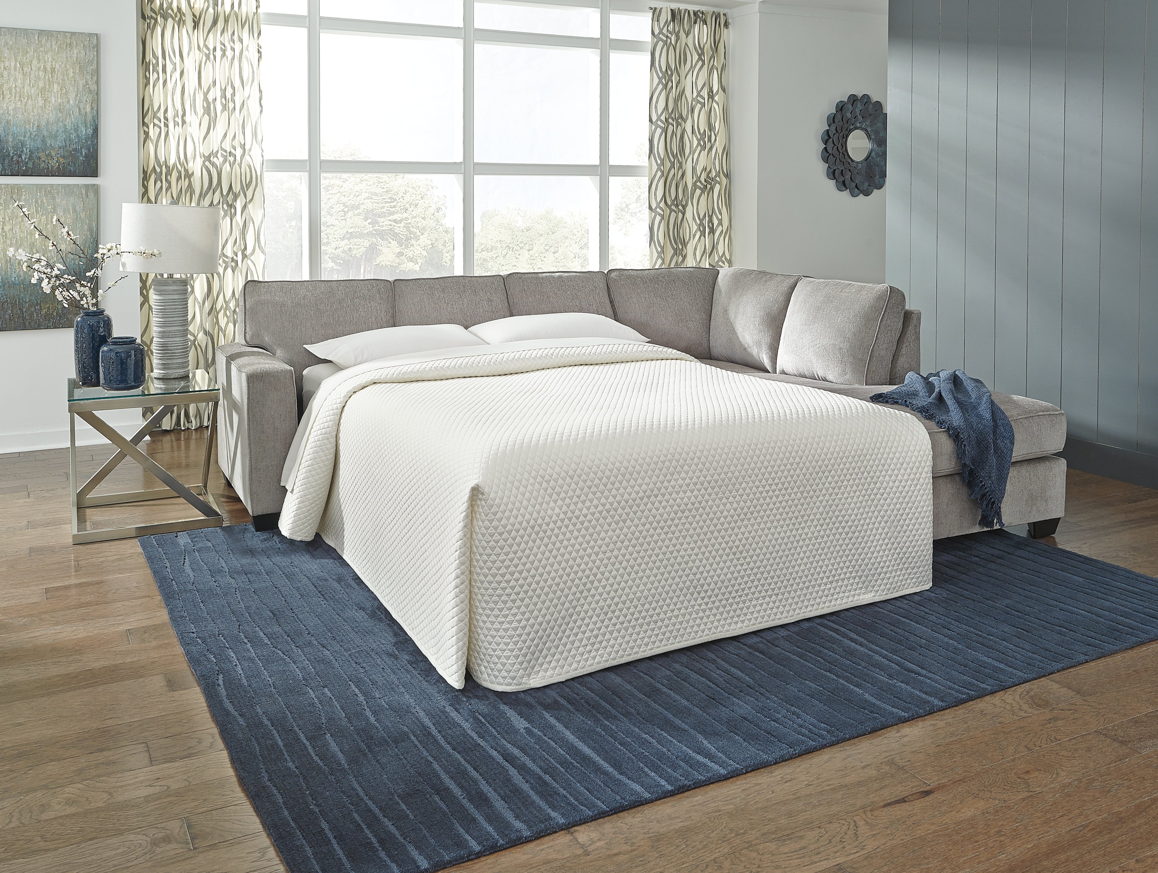 Altari Alloy 2-Piece Sleeper Sectional and Ottoman