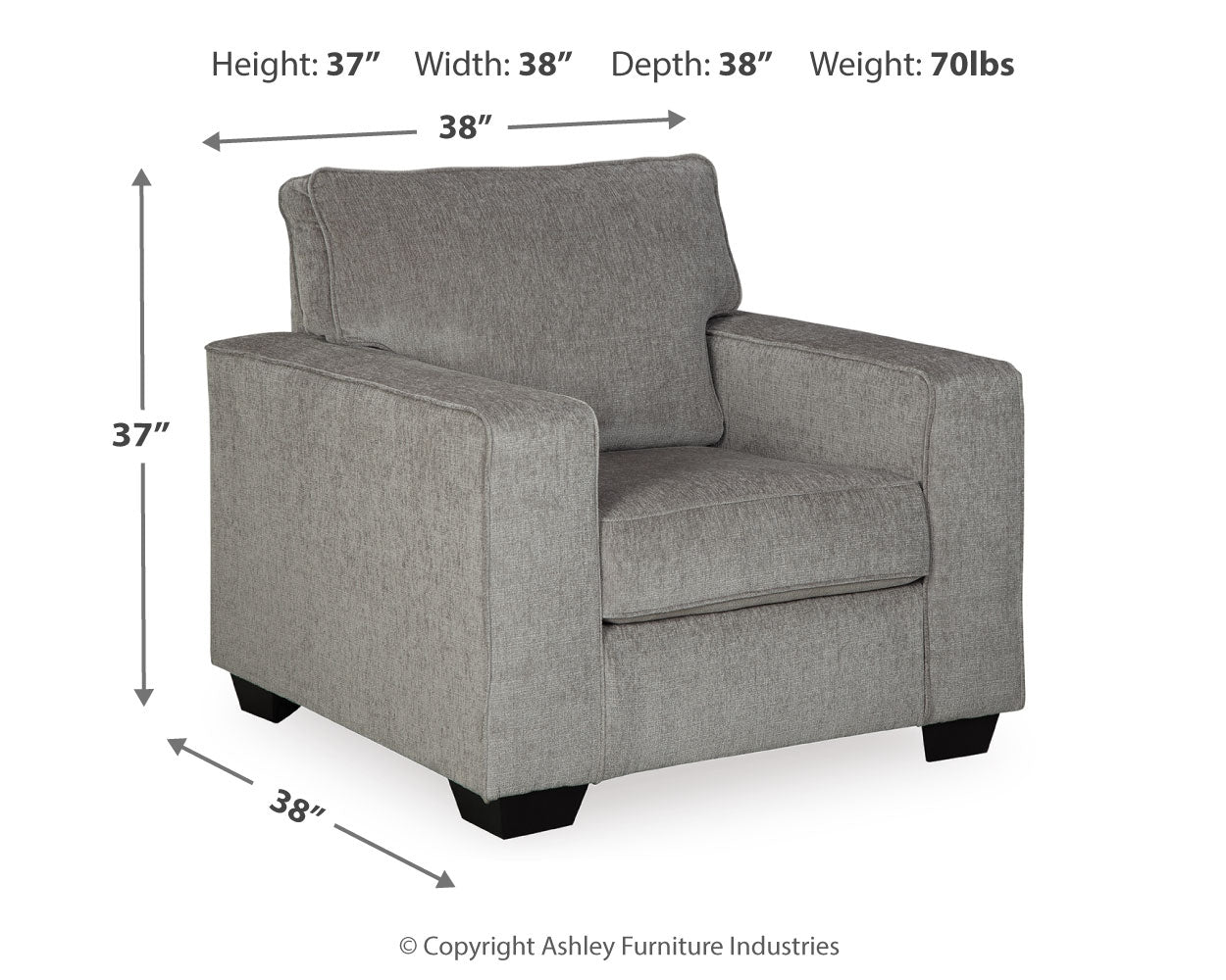 Altari Alloy Chair and Ottoman