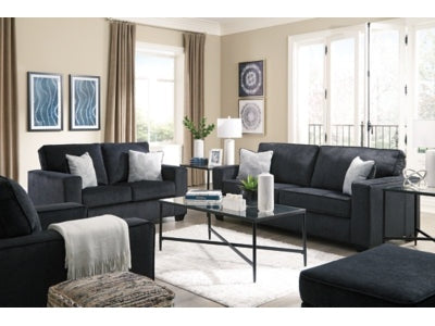 Altari Sofa, Loveseat, Chair and Ottoman, Gray