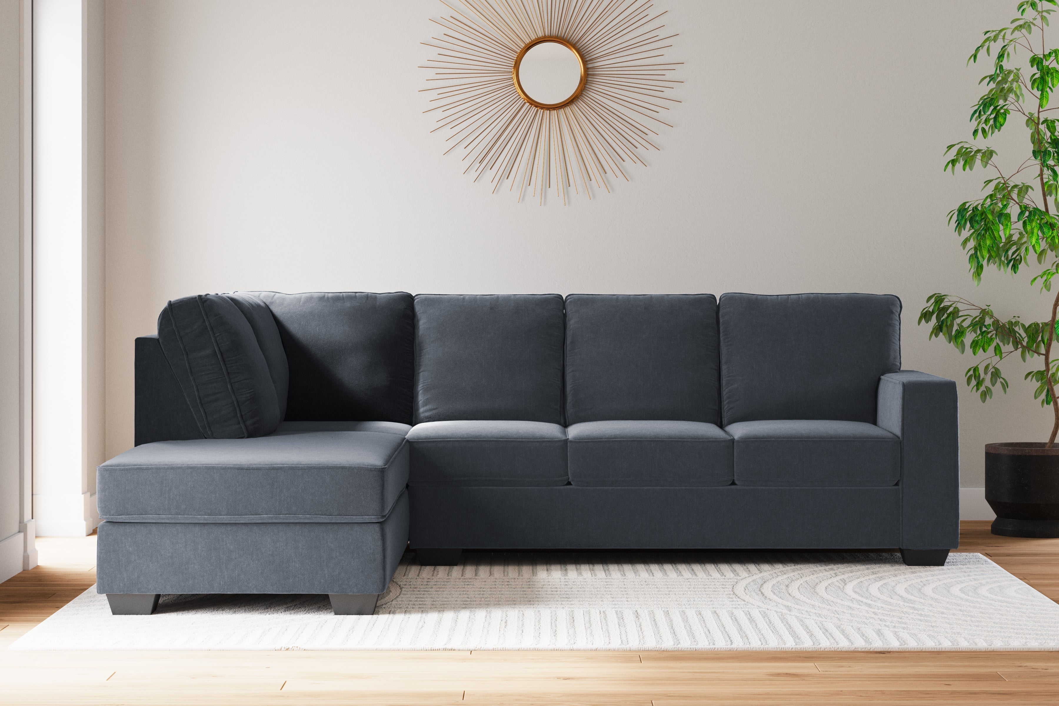 Altari Slate 2-Piece Left Sectional and Ottoman