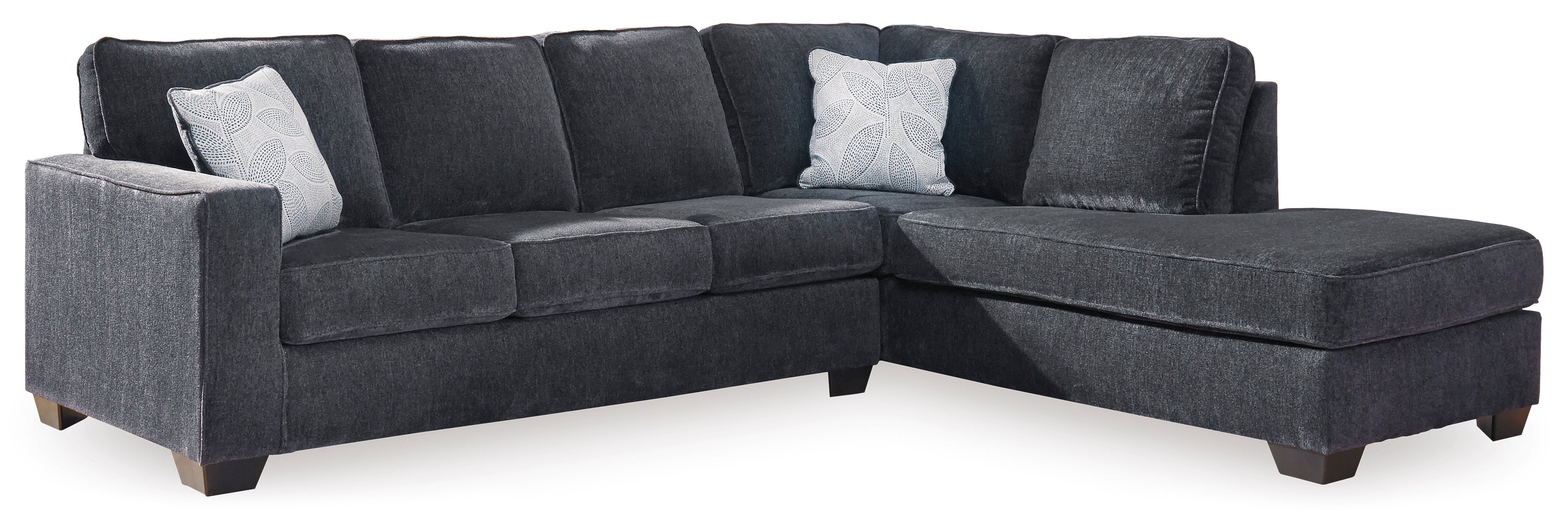 Altari Slate 2-Piece Right Sectional and Ottoman