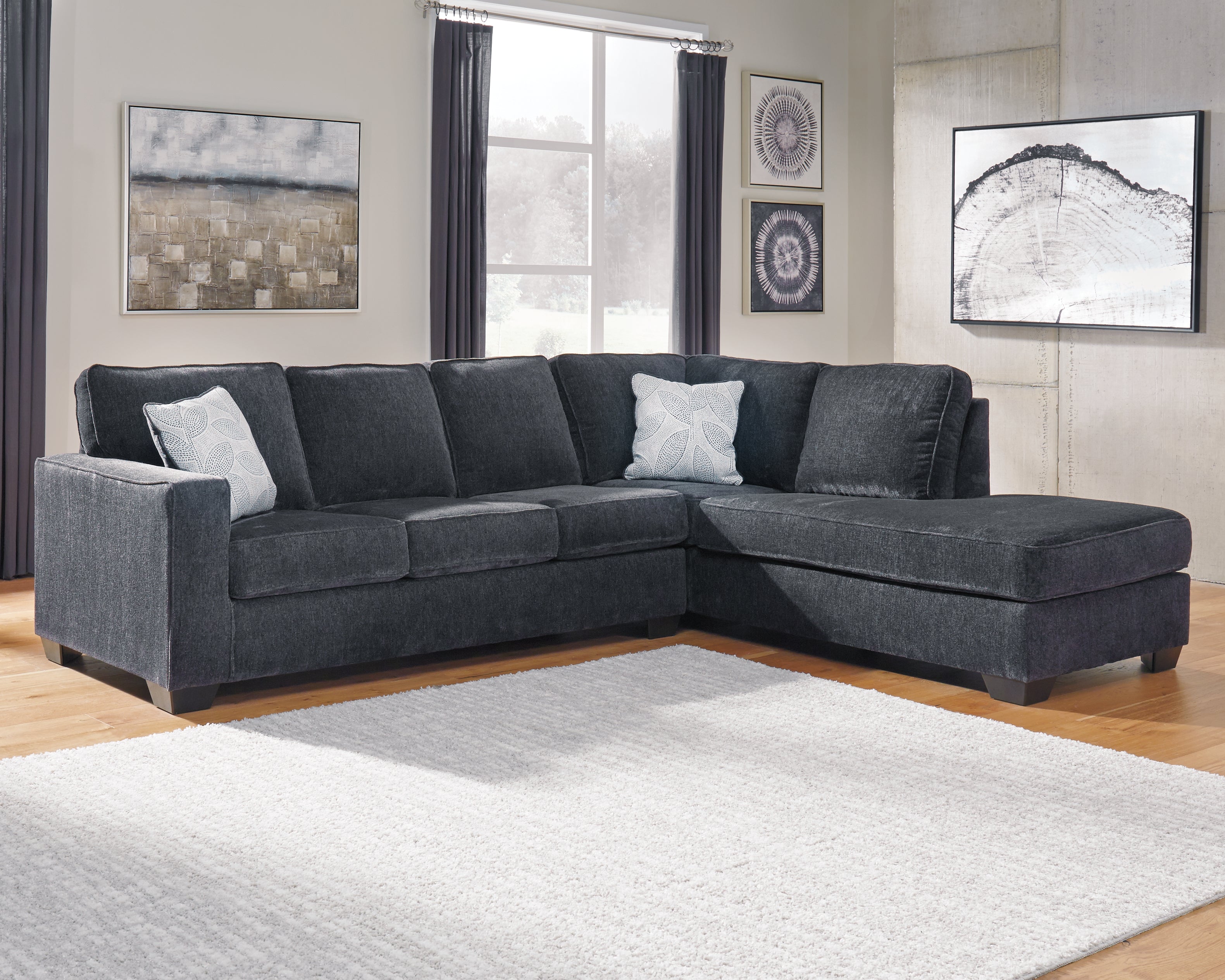 Altari Slate 2-Piece Sectional and Chair