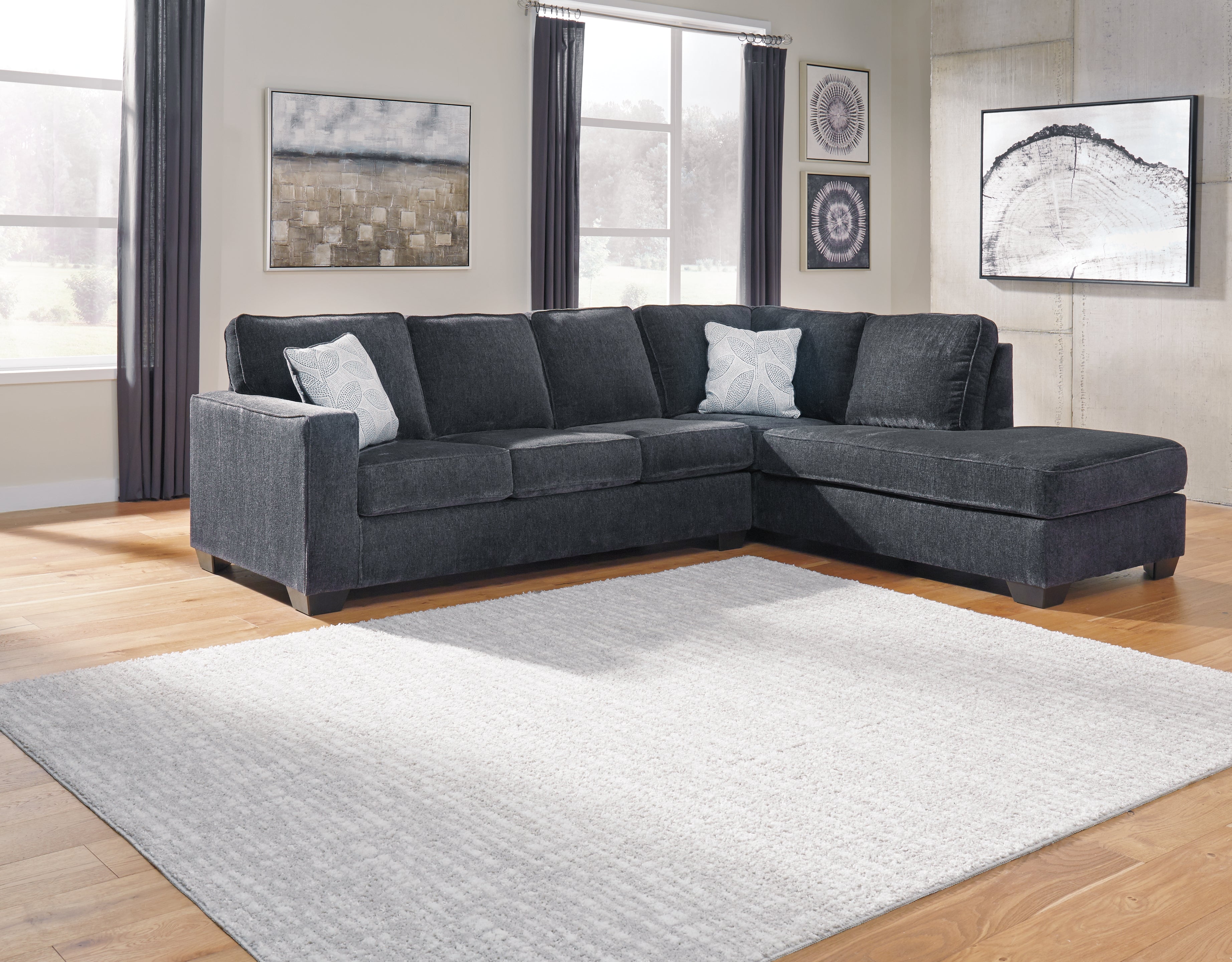 Altari Slate 2-Piece Sectional and Chair