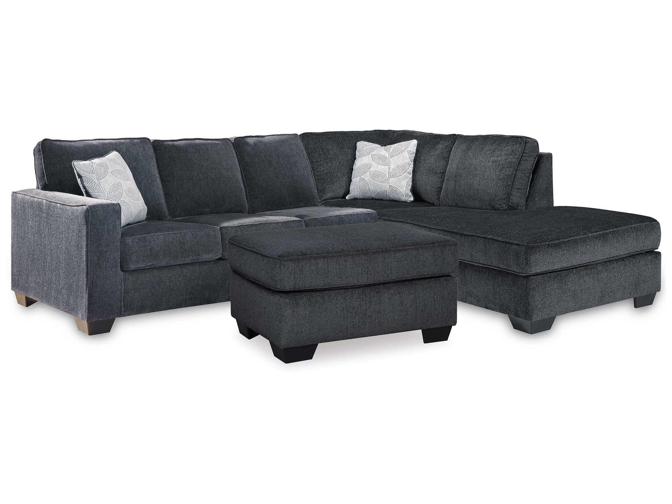Altari Slate 2-Piece Sleeper Sectional and Ottoman