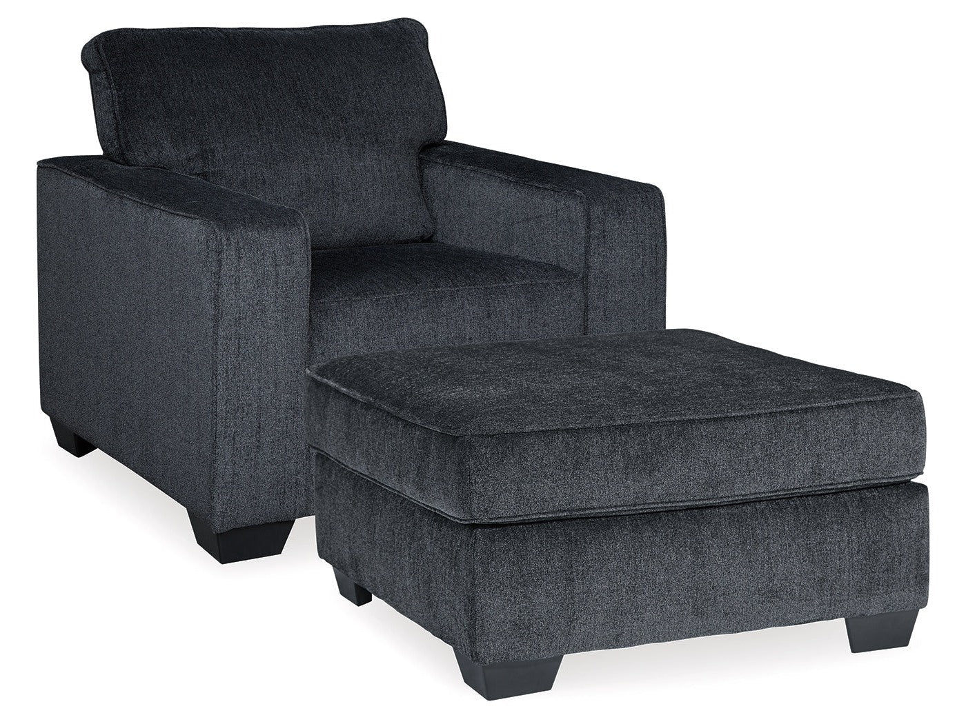Altari Slate Chair and Ottoman