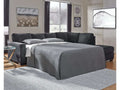 Altari Slate Full Sleeper Sectional Sofa w/ RAF Chaise
