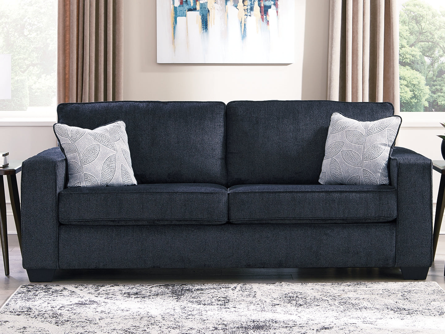 Altari Queen Sofa Sleeper, Loveseat, Chair and Ottoman, Slate