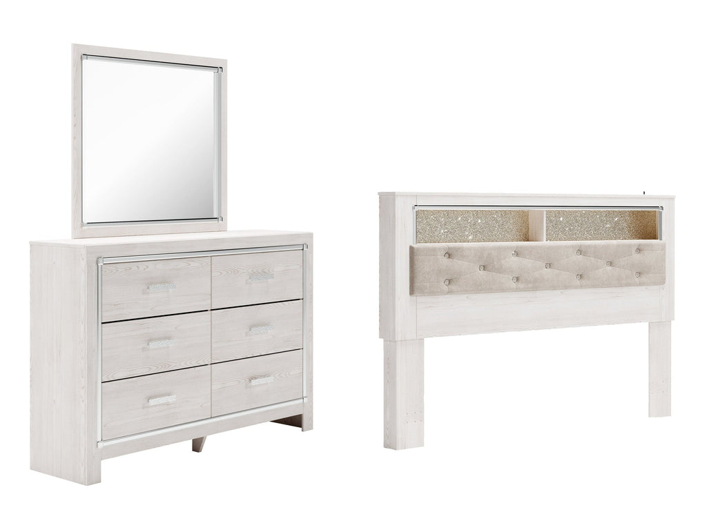 Altyra King Bookcase Headboard, Dresser and Mirror
