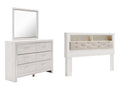 Altyra King Bookcase Headboard, Dresser and Mirror