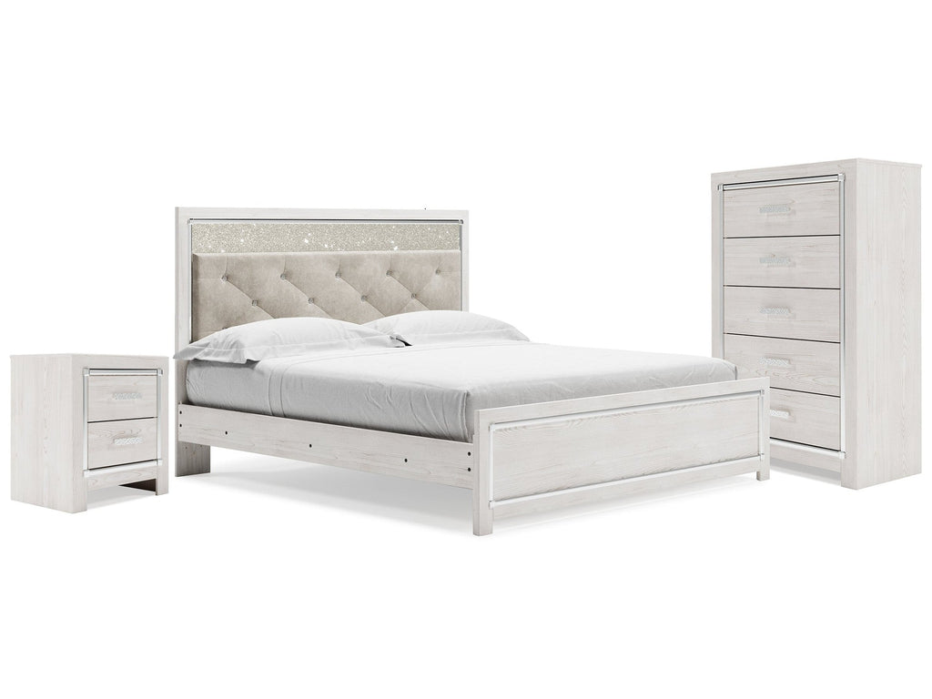 Altyra King Panel Bed, Chest and 2 Nightstands