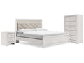Altyra King Panel Bed, Chest and 2 Nightstands