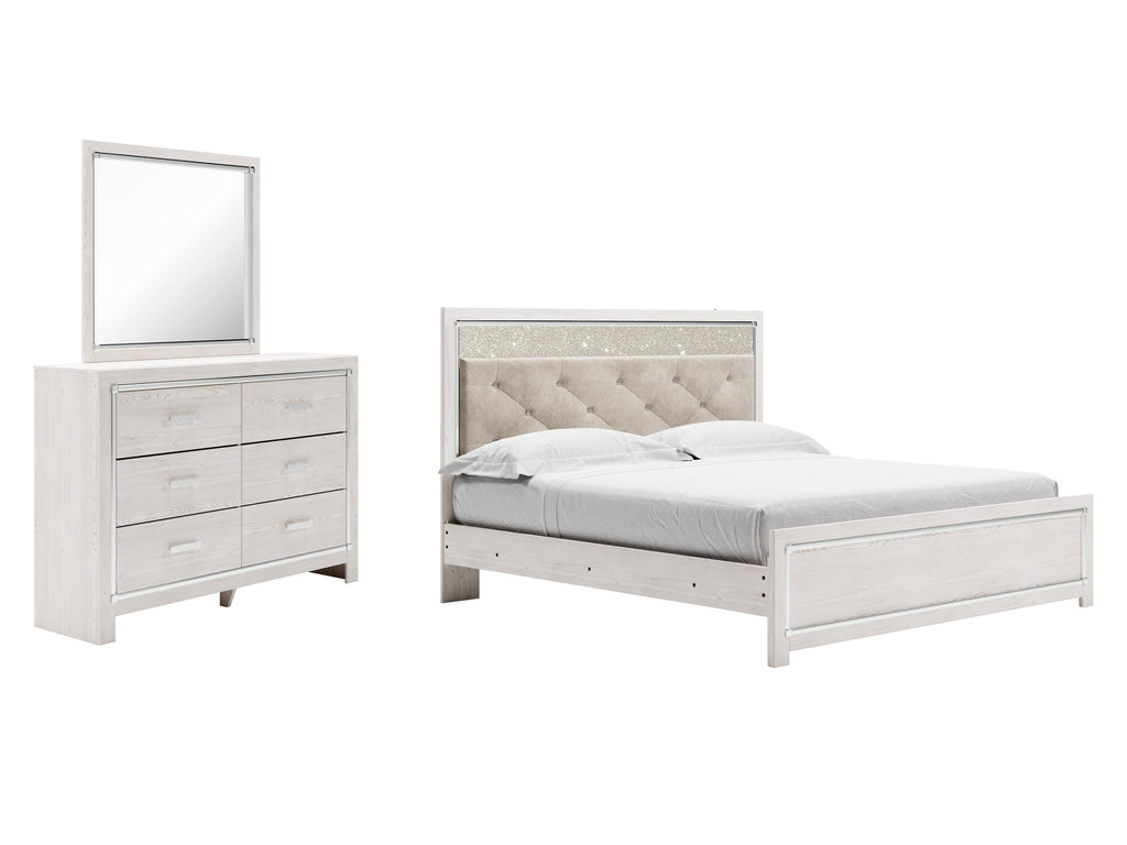 Altyra King Panel Bedroom Set with Dresser and Mirror