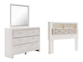 Altyra Queen Bookcase Headboard, Dresser and Mirror