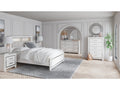 Altyra Queen Panel Bookcase Bedroom Set with Dresser and Mirror