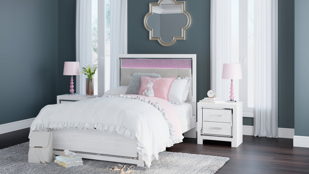 Altyra White Full Panel Bed