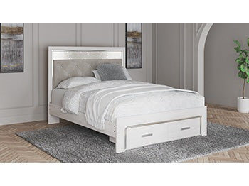 Altyra White Full Upholstered Panel Headboard
