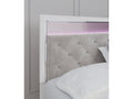 Altyra White King/California King Upholstered Panel Headboard